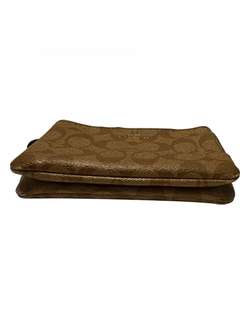 Coach Double Corner Zip Wristlet in Signature Canvas
